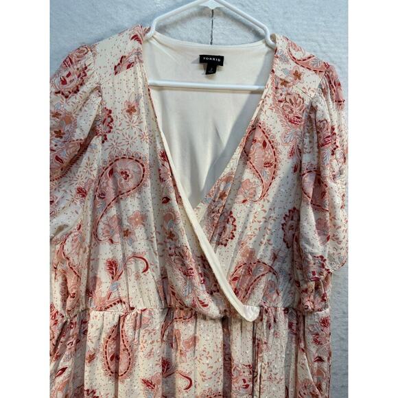 NWT Torrid Size 2 Fairy Lined Dress Boho Festival Coquette Whimsy Cottage - Picture 7 of 14